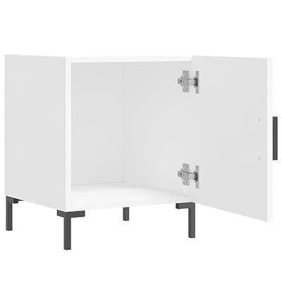 Nachtkastjes 2 st 40x40x50 cm bewerkt hout wit