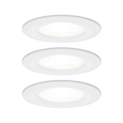 Paulmann Inbouwlamp voor badkamer Set van 3 stuks 19.5 W Wit (mat)