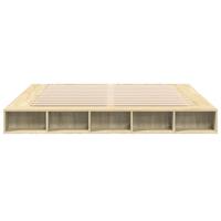 Bedframe bewerkt hout sonoma eikenkleurig 200x200 cm - thumbnail