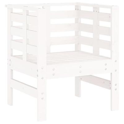 Tuinstoelen 2 st 61,5x53x71 cm massief grenenhout wit