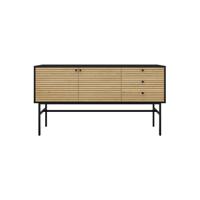 Dressoir Madeira Eiken-Zwart - thumbnail