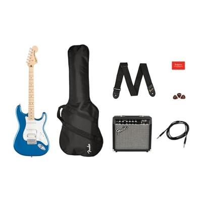 Squier Affinity Series Stratocaster HSS Pack MN Lake Placid Blue starterset elektrische gitaar