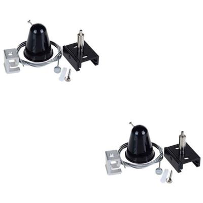 Zwarte Spanningsrail Ophangset - 3 Fase - 1 Meter - 2-Pack