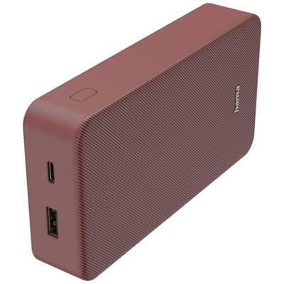 Hama Power Pack Colour 20 20000mAh 2 Uitgangen: USB-C USB-A Rood Hama Power Pack Colour 20 20000mAh 2 Uitgangen: USB-C USB-A Rood