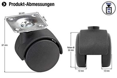 Metafranc Dubbel Wiel 50Mm Met Plaat W - WU0800110 Metafranc Dubbel Wiel 50Mm Met Plaat W - WU0800110