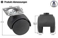 Metafranc Dubbel Wiel 50Mm Met Plaat W - WU0800110 - thumbnail