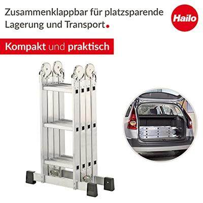 Hailo 7412-037 m60 universele aluminium ladder 4x3m