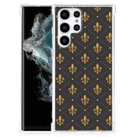 Samsung Galaxy S22 Ultra Doorzichtige Silicone Hoesje Franse Lelie - thumbnail