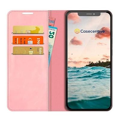 Casecentive Magnetische Leren Wallet iPhone 14 Pro Max roze