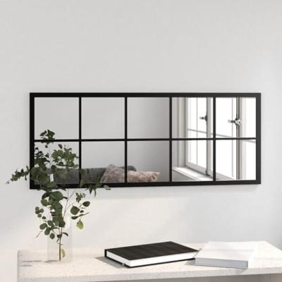 VidaXL Wandspiegel 100x40 cm metaal zwart