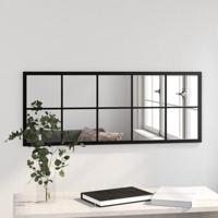 VidaXL Wandspiegel 100x40 cm metaal zwart - thumbnail