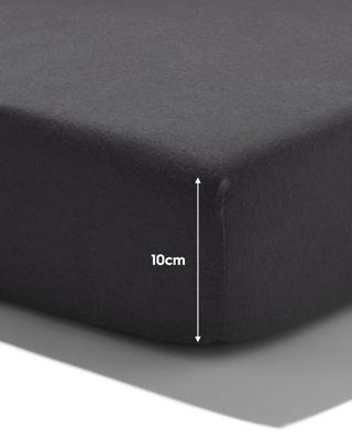 HEMA Splittopper hoeslaken 160x200/220cm jersey donkergrijs (donkergrijs)