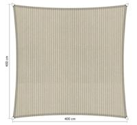 Vierkant schaduwdoek 4,00x4,00 m Sahara Sand Shadow Comfort - Shadow comfort - thumbnail