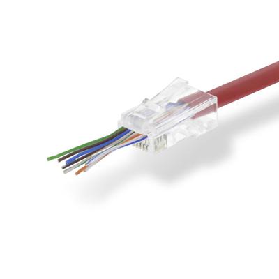 Nedis RJ45-Connector | RJ45 Pass Through | Solid UTP CAT5 | Recht | Verguld | 10 Stuks | PVC | Transparant | Doos - CCGB89330TP Nedis RJ45-Connector | RJ45 Pass Through | Solid UTP CAT5 | Recht | Verguld | 10 Stuks | PVC | Transparant | Doos - CCGB89330TP