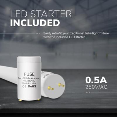 Set van 5 LED TL Buizen 150cm - T8 G13 Fitting - 24 Watt 2640 lumen (110/W) - 6000K daglicht wit - Flikkervrij - Vervangt 58 Watt (58W/860) - Incl. Starter