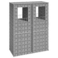 VidaXL Schanskorf palen 2 st 50x50x140 cm ijzer - thumbnail