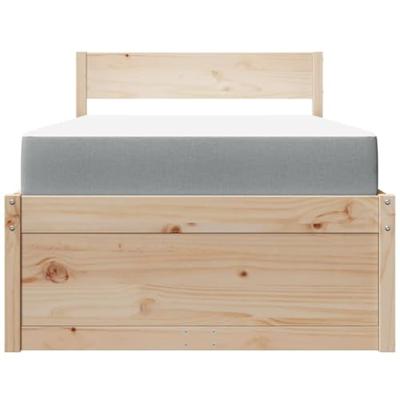 Bed met lades en matras massief grenenhout 90x190 cm