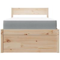 Bed met lades en matras massief grenenhout 90x190 cm - thumbnail