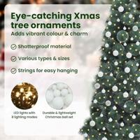 VidaXL Kunstmatige voorverlichte kerstboom met ballenset groen 210 cm - thumbnail