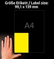 Etiket avery l6127-20 99.1x139mm geel 80st - thumbnail