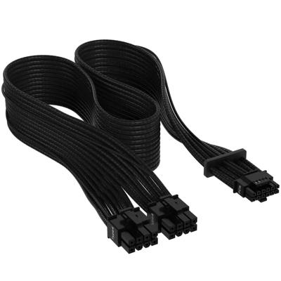 Corsair Premium Sleeved PCIe 5.0 12VHPWR PSU Adapterkabel Corsair Premium Sleeved PCIe 5.0 12VHPWR PSU Adapterkabel