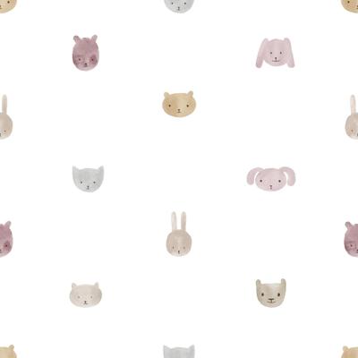 Cristiana Masi Happy Behang met dierenhoofdjes - 14814