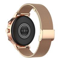 By Qubix - Compatible met Garmin Venu 3s / Vivoactive 4s / Venu 2s / Vivomove 3s / Forerunner 255s - Milanese bandje met klemsluiting - Champagne goud - Compatible Garmin bandje - thumbnail