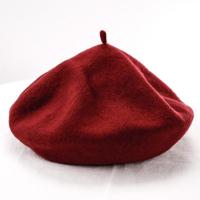 Vrouwen wol Vintage effen kleur Berets Cap (Brick Red) - thumbnail