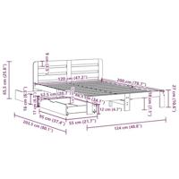 Bedframe zonder matras massief grenenhout 120x200 cm - thumbnail