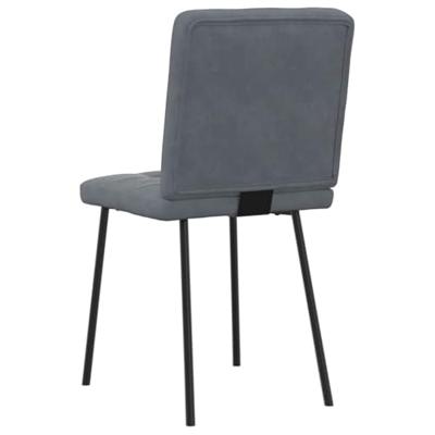 Eetkamerstoelen 6 st fluweel donkergrijs