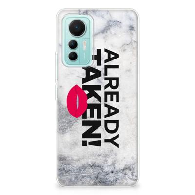 Xiaomi 12 Lite | Siliconen hoesje | met naam Already Taken White Xiaomi 12 Lite | Siliconen hoesje | met naam Already Taken White