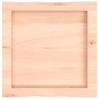 Tafelblad natuurlijke rand 40x40x(2-6) cm massief eikenhout - thumbnail