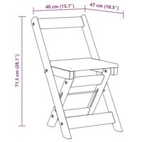 Eetkamerstoelen 4 st Corona inklapbaar grenenhout wasbruin - thumbnail