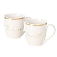 Boltze Home Mok davina be happy/smile 400ml h10cm - thumbnail