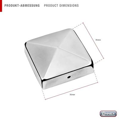 Connex Paalkapje 70X70Mm Zonder Kogel A2 - HV4320 Connex Paalkapje 70X70Mm Zonder Kogel A2 - HV4320