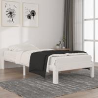 Bedframe massief grenenhout wit 90x200 cm - thumbnail