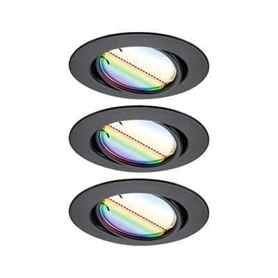 Paulmann 92468 LED-inbouwlamp Set van 3 stuks LED 14.7 W Zwart (mat) Paulmann 92468 LED-inbouwlamp Set van 3 stuks LED 14.7 W Zwart (mat)