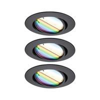 Paulmann 92468 LED-inbouwlamp Set van 3 stuks LED 14.7 W Zwart (mat) - thumbnail