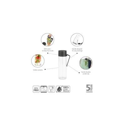 Brabantia Make & Take waterfles met zeef 0,5 liter dark grey Brabantia Make & Take waterfles met zeef 0,5 liter dark grey