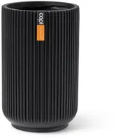 Vaas hoog Groove H16.7 cm zwart bloembpot Capi Europe - Capi europe - thumbnail