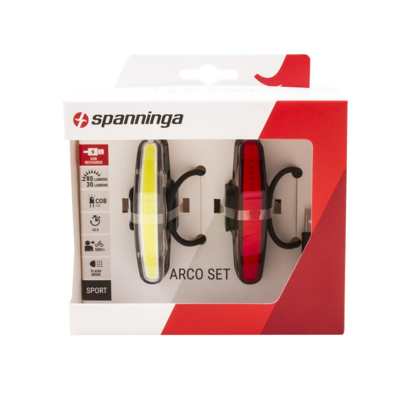 Spanninga Metaal B.V. Spanninga arco set voor + achter usb