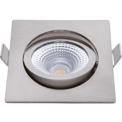 EcoDim LED Inbouwspot 5W - Waterdicht IP54 - Dimbaar Warm Wit - Nikkel