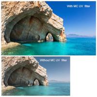 K&F Concept UV filter met multi layer coating 72mm slim design - thumbnail