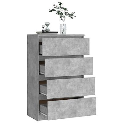 Dressoir 60x35x98,5 cm bewerkt hout betongrijs