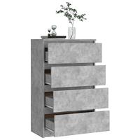 Dressoir 60x35x98,5 cm spaanplaat betongrijs - thumbnail