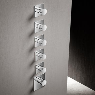 Hotbath Mate Afbouwdeel High Flow 5 Stopkranen Vierkant Geborsteld Nikkel