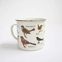 Emaille mok met vogels - thumbnail