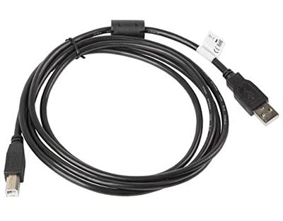 Lanberg CA-USBA-11CC-0018-BK USB 2.0 A-stekker naar USB 2.0 B-stekker kabel met ferrietkern, 1,8m zwart