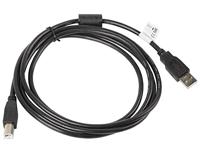 Lanberg CA-USBA-11CC-0018-BK USB 2.0 A-stekker naar USB 2.0 B-stekker kabel met ferrietkern, 1,8m zwart - thumbnail