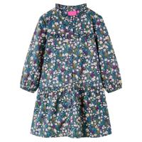Kinderjurk met lange mouwen 92 donkerblauw - thumbnail